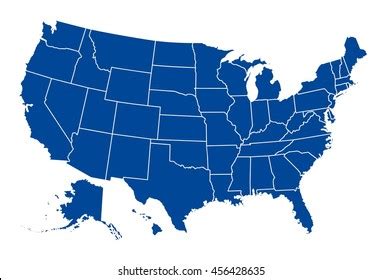 united states america map usa map stock vector royalty