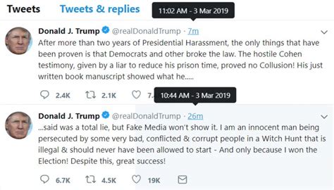 trump so rattled by cohen testimony he s tweeting backwards