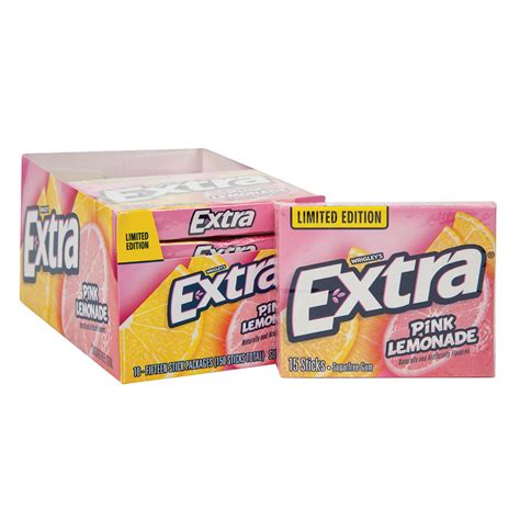 extra pink lemonade gum  oz nassau candy