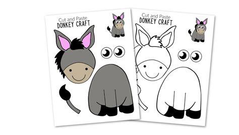 printable donkey craft printable world holiday