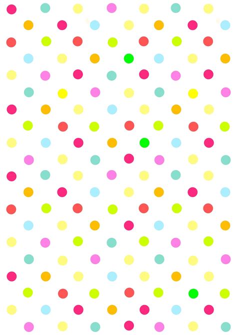 digital multicolored polka dot scrapbooking paper ausdruckbares