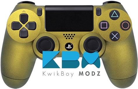custom gold ps controller kwikboy modz