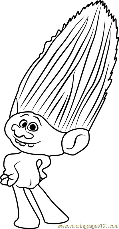 guy diamond  trolls coloring page  trolls coloring pages