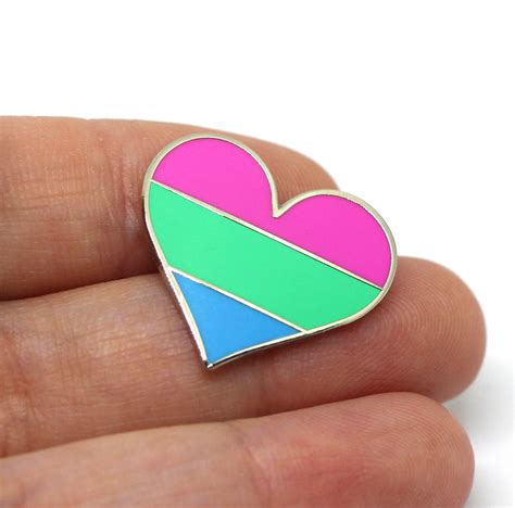 prideoutlet lapel pins polysexual pride heart lapel pin