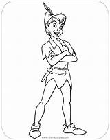Pan Peter Coloring Pages Print Disneyclips Peterpan Standing Search Funstuff sketch template