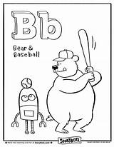 Storybots Abc Sheet Bots Colorear Colouring 1650 1275 Baseball sketch template