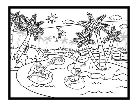water park coloring pages printable coloring pages
