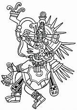Aztec Coloring Pages Calendar Sun Mayan Warrior Tlaloc Color Printable Getcolorings Kids Stone Colorings Choose Board Print Bulkcolor sketch template