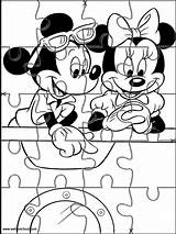 Mickey Topolino Puzzles Recortar Ritagliare Jigsaw Bebeazul Attività Colora sketch template