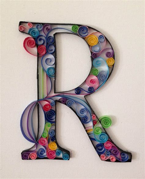 paper quilled letter