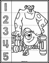 Inc Number Monsters Monster Numbers Activities Materials Activity Preschool Worksheets Choose Board Puzzles Skills Disney sketch template