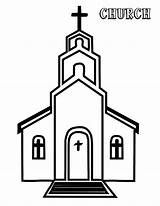 Church Coloring Drawing Pages Catholic Kids Building Tocolor Color Churches Country Place Sketch Sketches Getdrawings Template sketch template