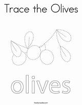 Trace Olives sketch template