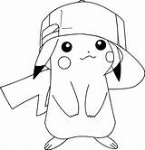 Coloring Pages Pikachu Hat Pokemon Bubakids Regards Thousand Web sketch template
