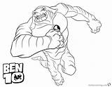 Ben Drawing Alien Coloring Pages Strong Printable Color Kids sketch template
