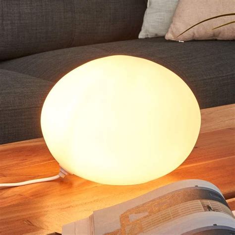 decoratieve tafellamp glas oval diameter  cm lampentisch tischleuchte glaslampen