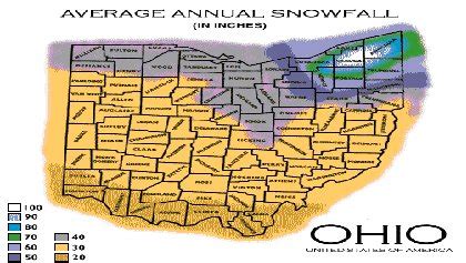 lake effect snow forecasting lake snow amounts  ohio  pennsylvania