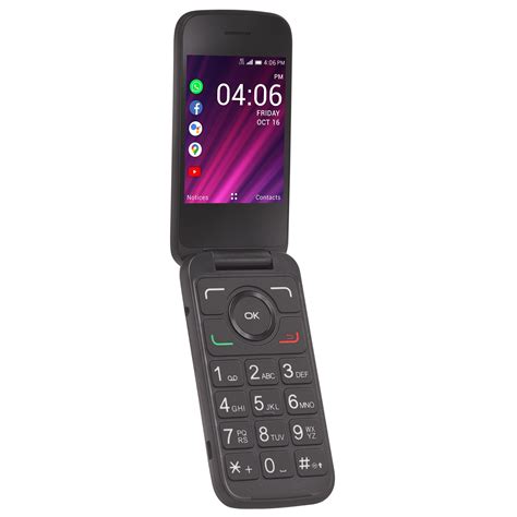 alcatel  flip  prepaid flip phone tcl tracfone black  gb brand  walmartcom