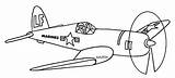 Corsair F4u Vought Mustang sketch template