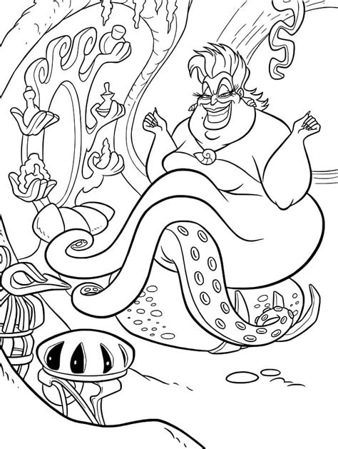 ariel  ursula coloring page  printable coloring pages  kids