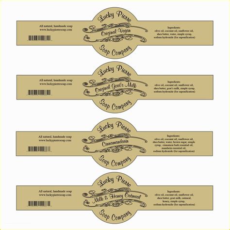 sticker label templates   printable cigar band soap label template