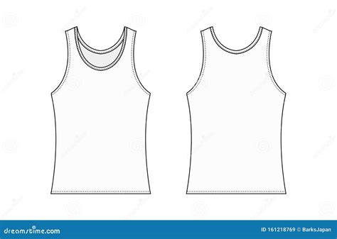 womens tank top template illustration white stock vector