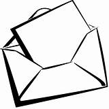 Envelope Clipart Clip Open Gif Cliparts Library Contact sketch template