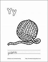 Yarn Coloring Letter Pages Books Book Colouring Printable Color Ball Getcolorings Sheets Homeschooling sketch template