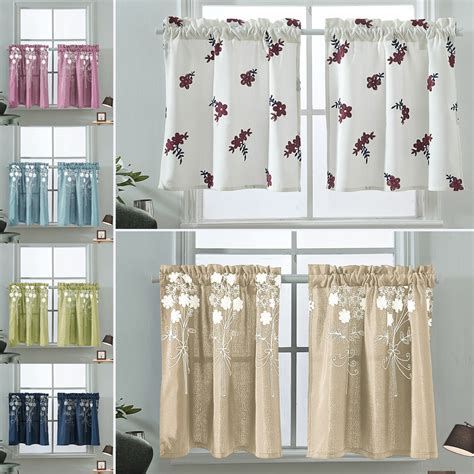 kitchen cafe curtain panel short curtains  drapes ready