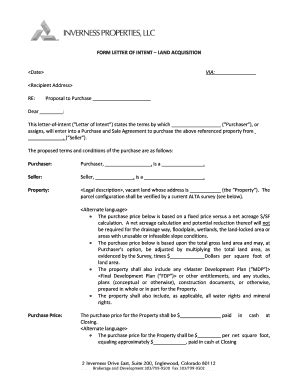 printable sample  letter  intent  business proposal forms