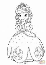 Sophia Prinzessin Ausmalbilder Disney Colorir Ausmalbild Coloriage Supercoloring Principessa Princesinha sketch template