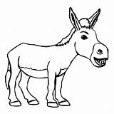 Donkey Drawing Simple Pencil Outline Cartoon Easy Drawings Line Clipart Mule Draw Clipartmag Shrek Animal Photoshop Choose Board Steps Cute sketch template