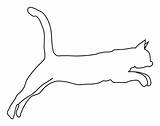 Cat Clipart Outline Drawing Jumping Clip Getdrawings Clipartmag sketch template