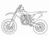 Dirt Bike Coloring Pages Honda Drawing Yamaha Motocross Colouring Motorcycle Sketch Printable Dirtbike Step Print Color Racing Drawings Draw Getdrawings sketch template