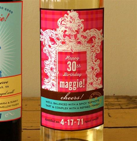 30th Birthday Wine Label Cute Idea 30th Birthday Wine