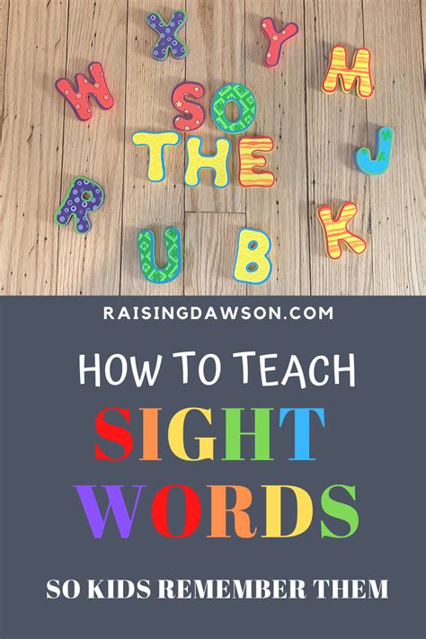 activities  games  teach sight words raising dawson