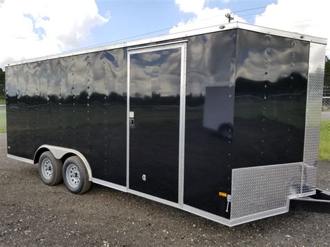 price enclosed trailers  black  ad  usa cargo trailer