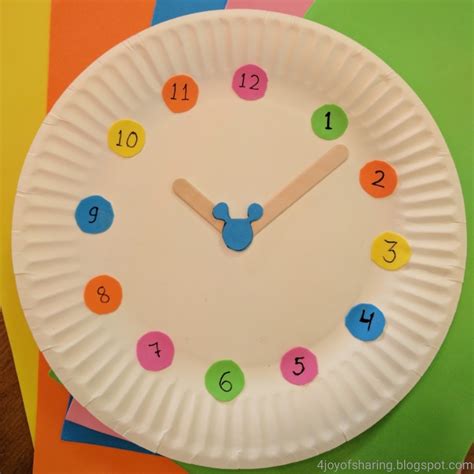 paper plate clock craft  joy  sharing