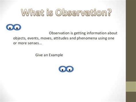 give     observation examples  observational learning