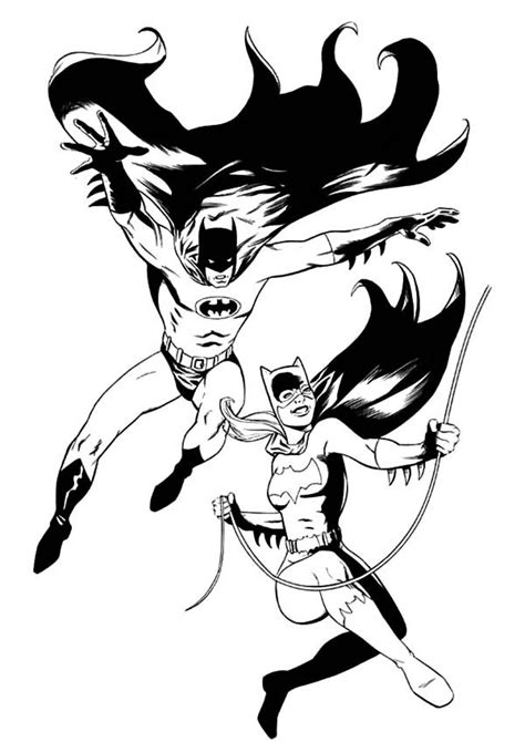 dc comic batman  batgirl coloring pages  place  color
