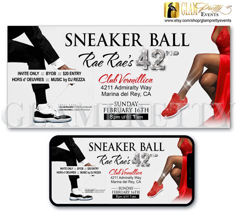 sneaker ball invitation template