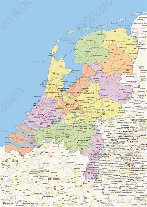 digitale staatkundige landkaart nederland  kaarten en atlassennl