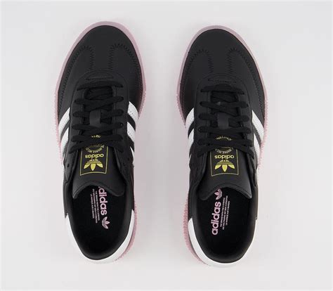 adidas samba rose trainers black white true pink womens trainers