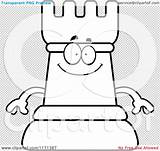 Mascot Rook Chess Happy Outlined Coloring Clipart Vector Cartoon Illustration Cory Thoman Regarding Notes Quick sketch template