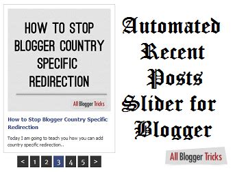 automated  posts slider  blogger