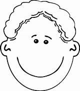 Face Boy Outline Clipart Child Cartoon Clip Happy Coloring Smiling Smile Cliparts Template Big Smiley Children Kid Clker Picpng Don sketch template