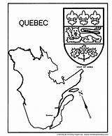 Coloring Pages Canada Arms Coat Quebec Map Sheets Activity Honkingdonkey Popular sketch template