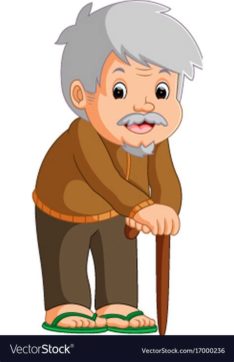 cartoon old man telegraph