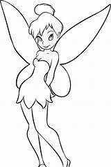 Drawing Coloring Tinkerbell Easy Pages Disney Sketch Color Drawings Bell Tinker Draw Fairy Sketches Kids Print Cute Colouring Fawn Simple sketch template