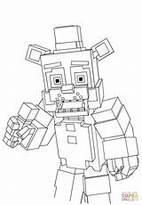 Pages Coloring Popularmmos Getcolorings Freddy Minecraft sketch template